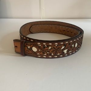 Tony Lama handtooled belt. Mens size 40